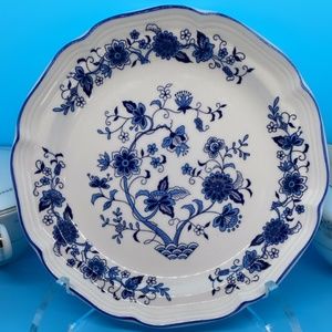 Blue and White 712" Plate Made in Korea